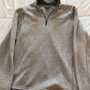 Eddie Bauer Men's Heather Gray Zip-Up Sweater
